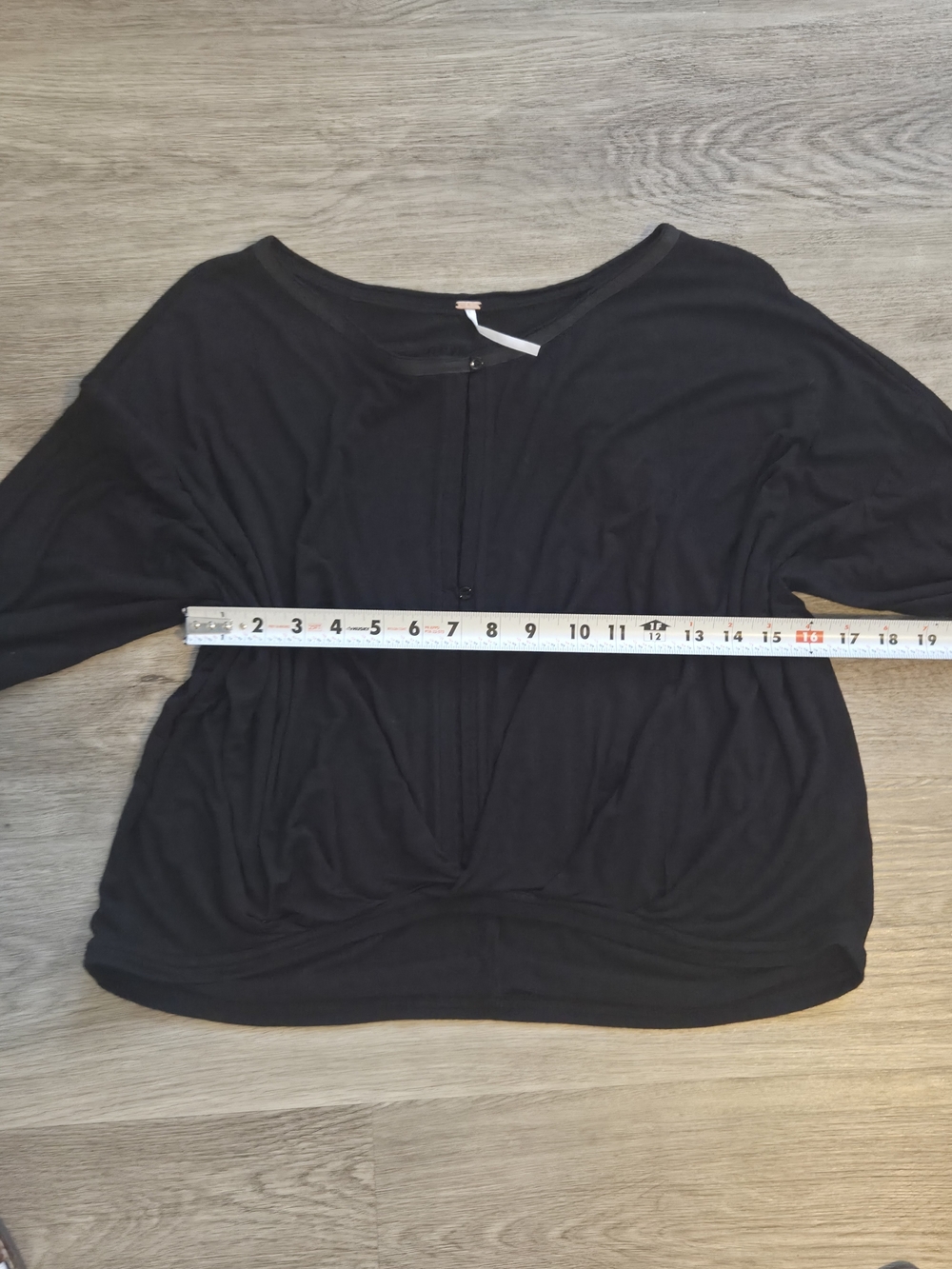 Free People Solid Keepin On Black Blouse Top Shirt Women's Size Xs - Picture 4 of 6